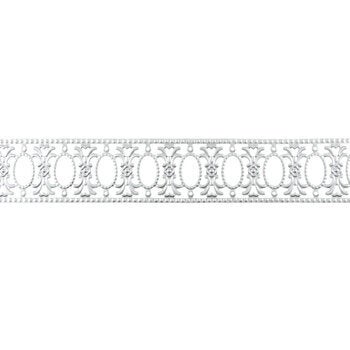 Zinc Plated Metal Ribbon With Open Ovals - 2 1 yard